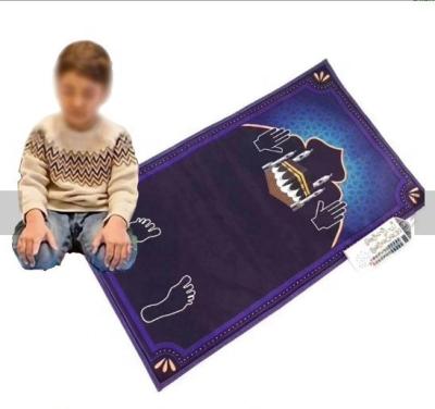 China Large Islamic Flower Embroidery Kids Baby Kids Waist Prayer Soft Non-slip Soft Padded Electronic Mat for sale