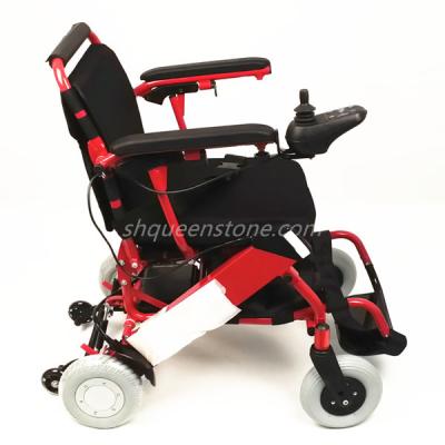 China Foldable Aluminum Frame 7003-T5 Light Weight Folding Compact Electric Wheelchair With Battery for sale