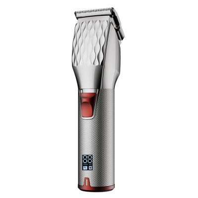 China Newest High Grade Car All Metal LCD Display OEM Adjustable Hair Trimmer Hair Clipper Barber Pro Cordless Rechargeable Professional Metal for sale