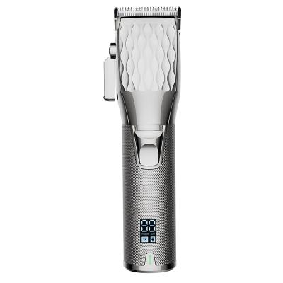 China Car Gold and Silver Professional Rechargeable Trimmer Cutter Head Adjustable LCD Display Show Electric Hair Trimmer for sale