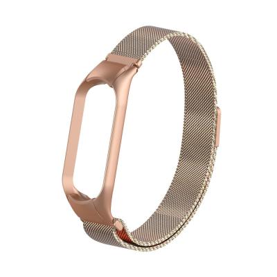 China NEW 2021 Solid Stainless Steel Buckle Watch Band Strap Milanese Strap For Xiaomi MI Band 5 Strap 6 for sale