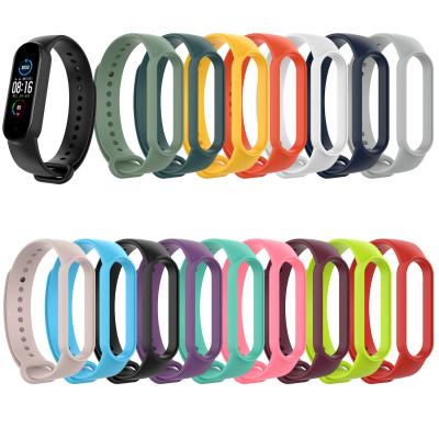 China Xiaomi MI Band 5 Wristband Silicone Strap Watch Strap Waterproof And Sweatproof Factory Cheap Price for sale