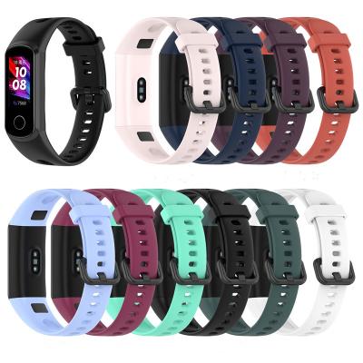 China Hot Selling Classic Design For Huawei Honor Band 5i Replacement Silicone Watch Band Strap for sale