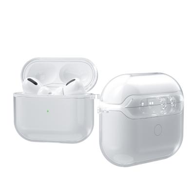 China Premium High Quality Crystal Clear Case Fully Protective TPU Cover For Airpods 3 Earphone Cases With Carabiner for sale