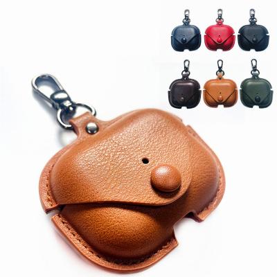 China Lightweight Premium Leather Fully Protective PU Support Radio Charging Chain Case Shockproof Protective Head Cover For Apple AirPods 3 2021 for sale