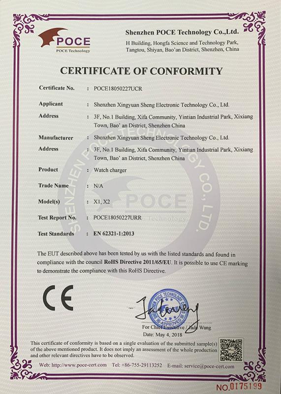 CE - Shenzhen Xingyuansheng Electronic Technology Co., Ltd.