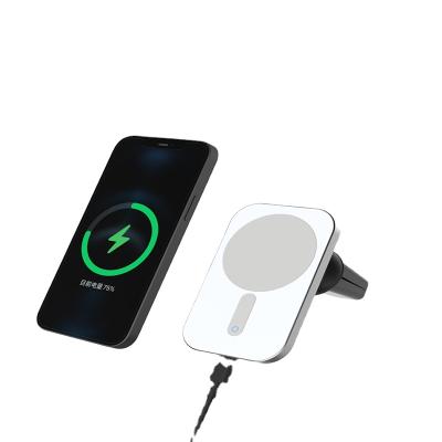 China Alloy Fast Fast Wireless Car Charger Magnetic Car Charging Magnetic Charging Wireless Charger for iphone13 Car LED Wireless Charger for sale