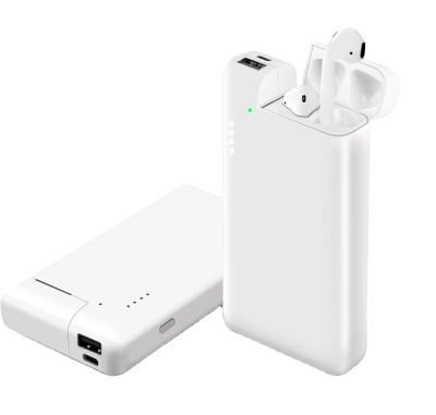 China Quick Charge 10000mah BT Paring Charging Case For Apple Apods2 Apods PRO Earbuds Multifunctional Power Bank 2 in1 Power Bank for sale