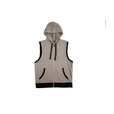 China Good Quality Viable Custom Sweat Vest Gym Hoodies Sleeveless Hoodie For Men for sale