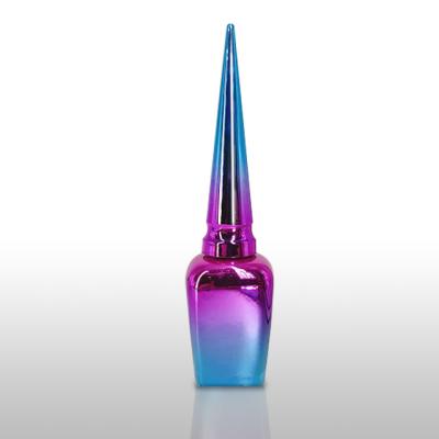 China Nail Art Tool Design Customized Packing Colorful Glass Bottle Wholesale UV Gel Nail Polish Bottle With Brush And Cover Empty Nail Polish BO for sale