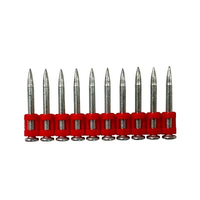 China 16-38mm Plastic Washer Concrete Gas Nailer Nails for Flat Head Gas Tool Battery Tool for sale