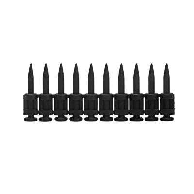 China Flat Head 60 Steel Drive Pins Shooting Nail for Black Gas Collated Strip Concrete Nails for sale