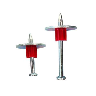 China Cement Wall Steel Nails Concrete Nails 2 inch Drive Pins with 1 inch Washer 100 Pack for sale