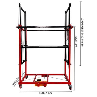 China Industrial Lift Platform for Decoration Construction Indoor Freight Lift Electric Lifting Scaffold for sale