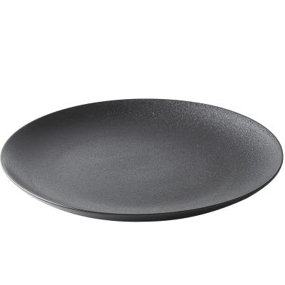 China Retro Disposable Frosted Simple Restaurant Tray Grill Plate Casual Dining Black Western Kitchen Square Plate Steak Dish for sale