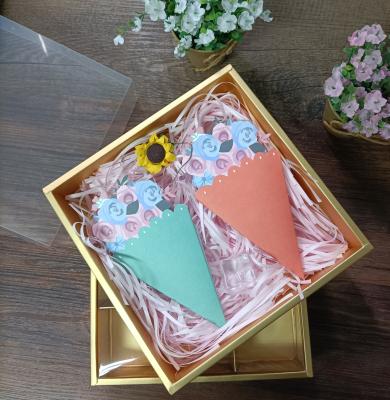 China Recycled Materials Candy Gift Box Girls Jewelry Gift Christmas Wedding Candy Box Birthday Surprise Packaging Gift Box Set With Clear PVC Window for sale