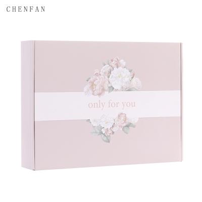 China Recyclable Custom Large Foldable Dress Shirt Silk Scarf Recyclable Paper Garment Packaging Box Luxury Gift Box Packaging Pink Packaging Box for sale