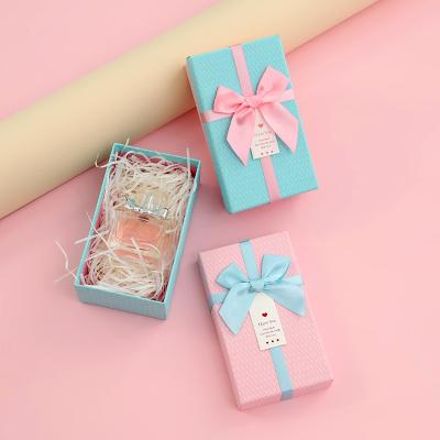 China Handmade Luxury Cardboard Pink Wedding Gift Boxes Empty Happy Birthday Gift Boxes For Candy And Chocolates Wholesale for sale