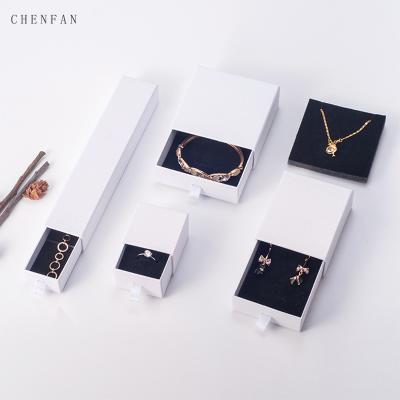 China Wholesale High Quality Eco-friendly Marble Luxury Gift Box Drawer Jewelry Packaging Recycled European White Jewelry Packaging Paper Box for sale