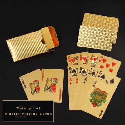 China Custom Adult Waterproof Plastic Playing Cards Kuwait Plastic Playing Cards 24k Gold Playing Cards Washable Manufacturers 999.9 for sale