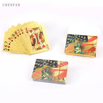 China Wholesale Customized Plastic Italian Playing Cards Washable Purchasing Gold Foil Arabic Dubai Playing Card Adult Sublimation Playing Cards Game for sale