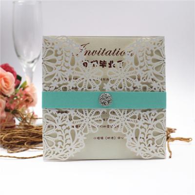 China Europe Laser Cut Pocket Wedding Invitations With Envelopes For Wedding Bridal Shower Weding Invitation Card Engagement Invite Cards for sale