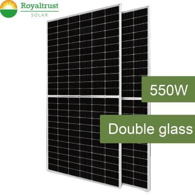 China Cheap Solar Monocrystalline MBB Perc Bifacial Half Cell Power System Module 550w 535W 540W 545W Solar Panels For Sale Europe for sale