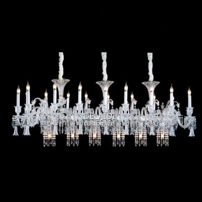 China Traditional Luxury Chandelier Lighting Modern Home Decor Rectangle Crystal Event Chandelier Ceiling for sale