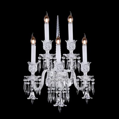 China Modern french crystal chandelier of chrome wall lamps traditional crystal wall k9 sconce for sale