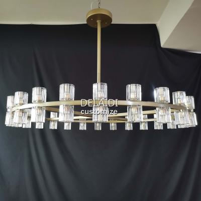 China 2023 Contemporary Crystal Chandelier Duplex Chandelier Pendant Lighting Modern Luxury Indoor Chandelier Customized for sale