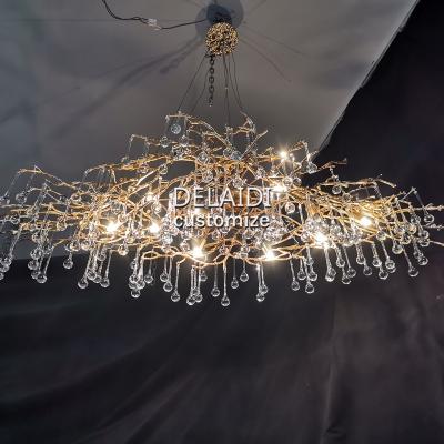 China Contemporary Dining Room Bedroom Living Room Chandelier Pendant Lights Tree Branch Crystal Chandelier for sale