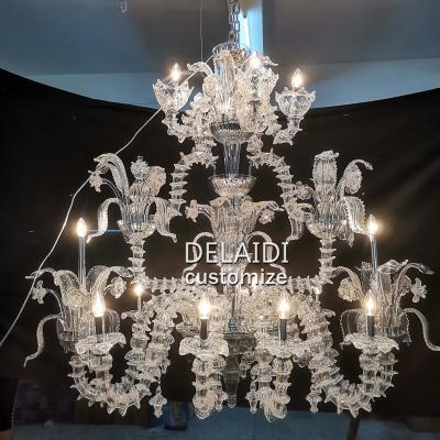 China Contemporary dining room dining room villa villa lobby lighting customization hand blown chandelier murano glass pendant for sale