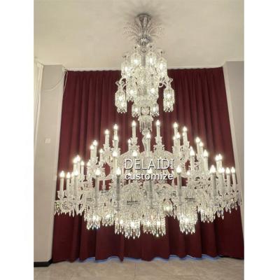 China Restaurant Traditional Decoration Large Led Crystal Chandelier Hotel Banquet Hall Lighting Crystal Chandelier Luxury for sale