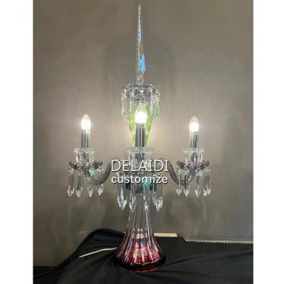 China Modern Crystal Glass Chandelier Light Wedding Living Room Bedroom Dining Room Decorative Crystal Table Lamp for sale