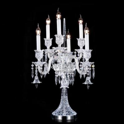 China Modern Crystal Touch Control Glass Table Light Wedding Living Room Dining Room Table Lights Luxury Decorative Chandelier Lamp for sale