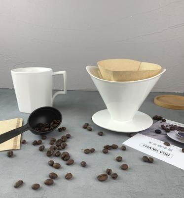 China Coffee Drip Cone Sustainable Funnel Filtration Custom Logo Ceramic Filter Pour Over Coffee Dripper for sale