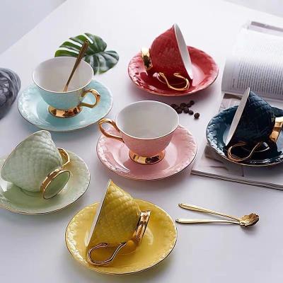 China Hot Selling Creative Handmade Ceramic Tea Set Non Inverted Coffee Set Modern Tea Set For Adults for sale