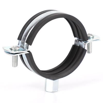 China Rubber Hydraulic Hose Clamp Stainless Steel Saddle Pipe Tube Clips Clamps for sale