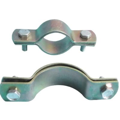 China Hot Selling Pipe Flange Carbon Steel Galvanized U Shape Saddle Pipe Clamp For DIN3015 Flat Steel Pipe Flange for sale