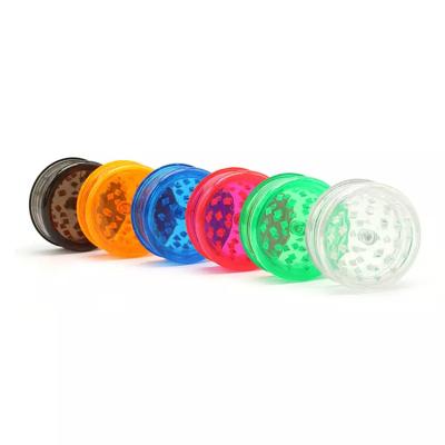 China Portable JUJI Wholesale 3 Layers 60mm Colorful Plastic Grinders Customize Logo Smoking Accessories Tobacco Herb Grinder With Storage for sale