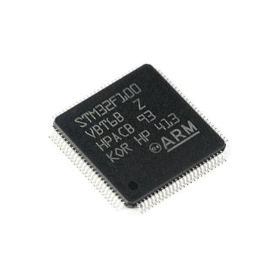 China New Standard Original IC STM32F100VB Integrated Circuits Chip STM32 Mainstream MCU LQFP100 14x14x1.4 mm STM32F100VBT6B for sale