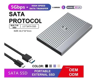 중국 128GB 256GB 휴대용 SATA SSD 5gbps 2.5 인치 Sata 3 SSD 노트북 데스크톱용 판매용