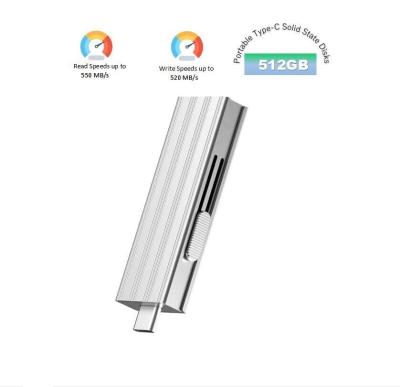 China Infinites Portable Type-C Solid State Disks Sk USB 3.2 Flash Drive Biedt een leessnelheid tot 550MB/S en een schrijfsnelheid van 520MB/S 512GB Te koop