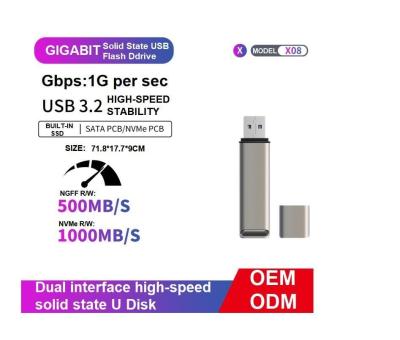 중국 빠른 속도 USB C SSD 플래시 드라이브 1TB USB 3.2 플래시 드라이브 고성능 판매용