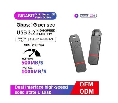 China SATA Nvme 1tb Usb Flash Drive Read Speed Of Up To 550MB/S And A Write Speed Of 1000MB/S for sale