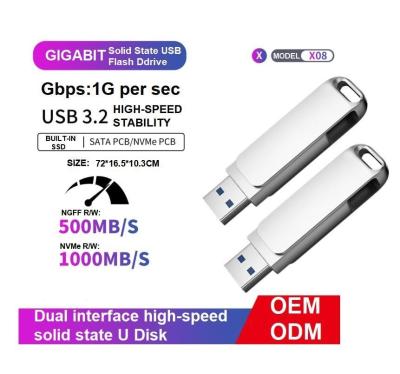 Κίνα Ασφαλής ανθεκτικός USB τύπου C Flash Drive 1TB 1000 Gb Flash Drive Μεγάλα δεδομένα προς πώληση