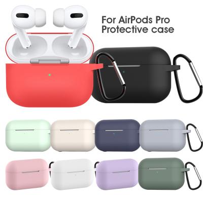 China Super Lightweight Electronics Silicone Case For AirPods Pro Business Fashion Headphone Airpod Case With Hook Airpods Pro Cover Case for sale