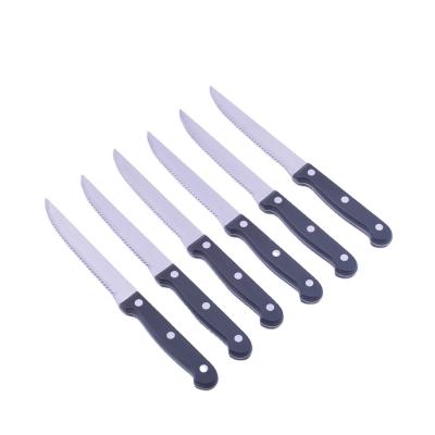 China 2021 New 6PCS Durable Stainless Steel Premium Serrated Steak Knife Set for sale