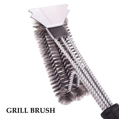 China BBQ Grill Brush Easily Cleaned Brush And Scraper Best For Grill for sale