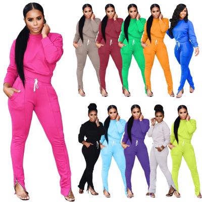 China QUICK DRY Plus Size Tracksuit Women's Long Sleeve Zipper Joggers Sweat Suit 2 Piece Sets Women Tracksuit for sale